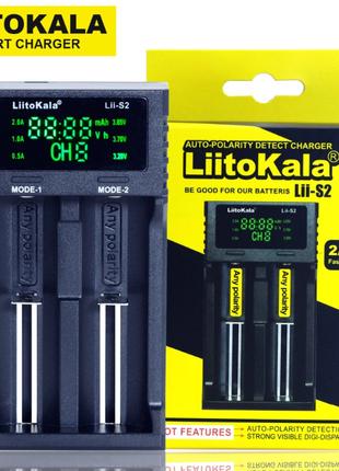 Универсальное зарядное устройство LiitoKala Lii-S2 для АА, ААА...