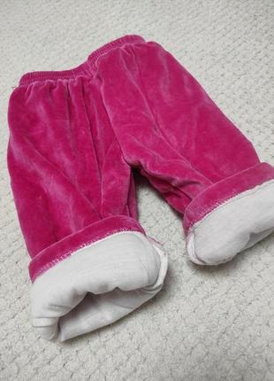 Велюровые теплые штаны для девочки