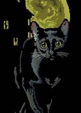 Набор для вышивки крестиком. Размер: 21*43 см Черная кошка