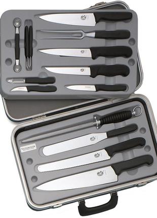 Набор кухонных ножей victorinox fibrox (14 предметов) в кейсе