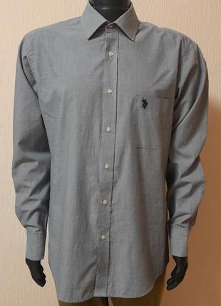 Стильна сорочка сірого кольору u. s. polo assn made in in indo...