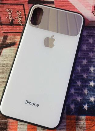 Белый силиконовый чехол для iphone X/XS