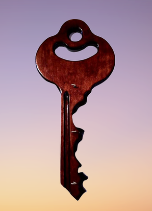 Оригинальная деревянная ключница ручной работы, большой ключ-в...