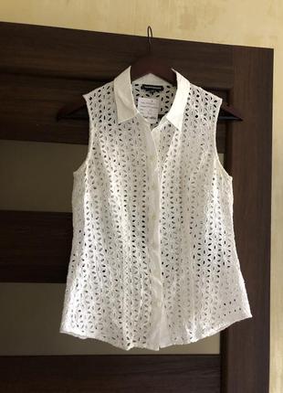 Блуза новая, с биркой, прошва белая, рубашка с рубашкой летняя...