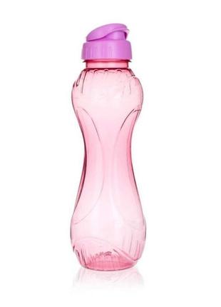 Бутылка пластиковая с крышкой trend 600 мл pink
