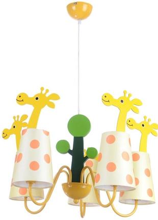 Люстра для детской "жирафы" подвесная kl-407s/5 e14