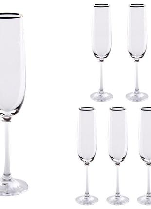 Набор бокалов для шампанского 190ml 6шт олимп ngc151setchamp-d