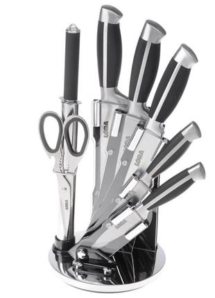 Набор ножей с подставкой 8 предметов ns22setkn/bk
