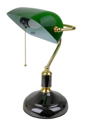 Настольная лампа банковская зеленая mtl-52 e27 pn
