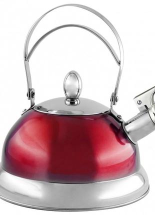 Чайник со свистком красный ns12ket