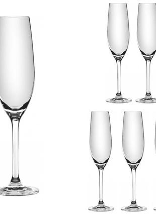 Набор бокалов для шампанского 210ml 6шт лорен ngc6setchamp