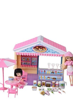 Игровой набор домик для куклы кафе-мороженое im368