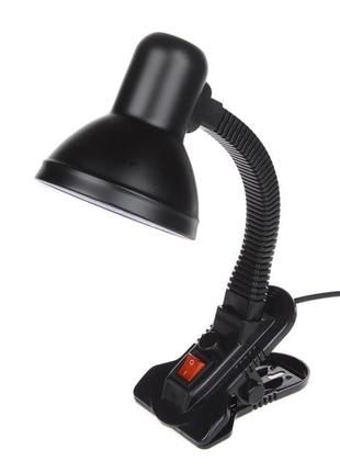 Настольная лампа на гибкой ножке на прищепке черная mtl-27 bk