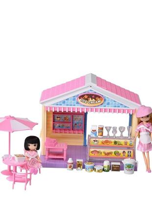 Игровой набор домик для куклы кафе-мороженое im373