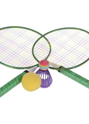 Игровой набор для подвижных игор бадминтон и теннис для детей ...