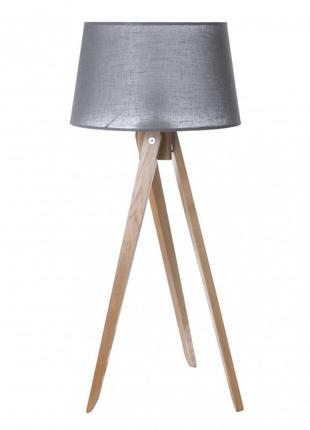 Настольная лампа из дерева bkl-577t/1 e27 grey