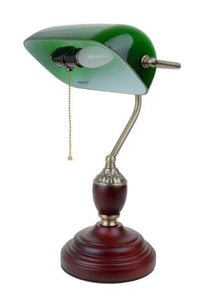 Настольная лампа банковская зеленая mtl-54 e27 vng