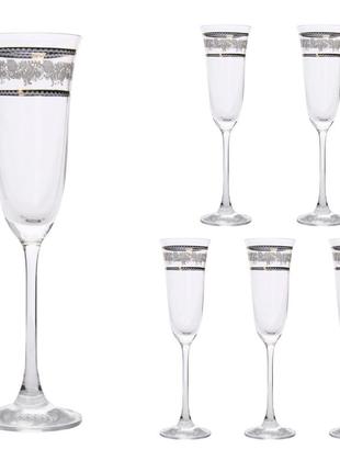 Набор бокалов для шампанского 170ml 6шт фиджи ngc17setchamp
