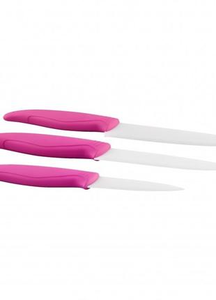 Набор керамических ножей 3шт ns6setkn/pink