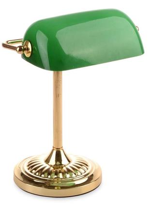 Настольная лампа банковская зеленая mtl-51 pb/green