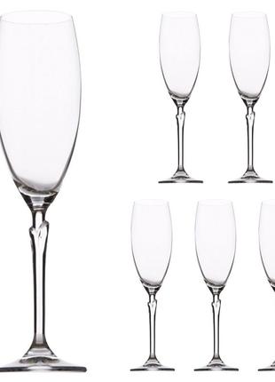 Набор бокалов для шампанского 220ml 6шт луна ngc136setchamp