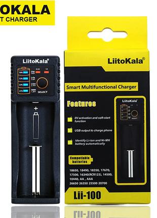 Зарядное устройство с функцией PowerBank, LiitoKala Lii-100 ун...