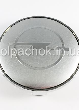 Колпачок на диски Opel серебро/хром лого (62-68мм)
