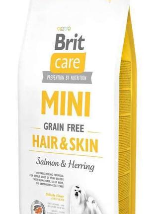 Brit Care Mini Grain Free Hair Skin (Брит Кеа Мини Скин) беззе...
