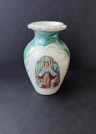 Вінтажна антикварна порцелянова міні ваза Madonna Di Monte Berico