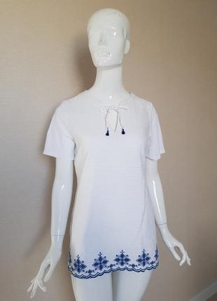 Легкая брендовая рубашка пижама с вышивкой intimissimi