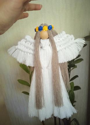 Янгол макраме оберегает украинка украиночка кукла из нитей