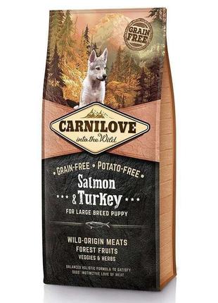 Carnilove Salmon & Turkey for Large Breed Puppy (Карнилав Лосо...