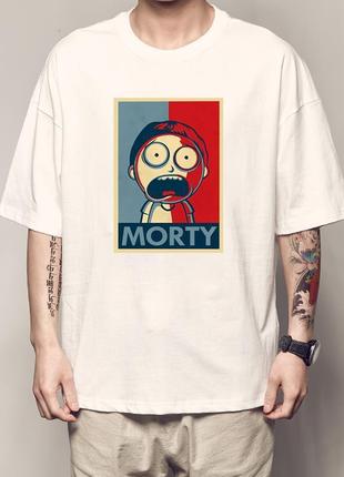 Футболка с принтом Morty Рик и Морти Rick and Morty M Белый