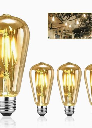 Вінтажна лампочка E27, EYLM Edison Light Bulb LED Lamp 4 W 270...