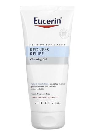Eucerin, очищувальний гель для зменшення почервоніння, без аро...