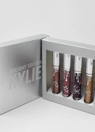Набір помад kylie holiday edition lip kit 4 штуки