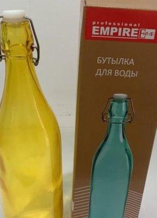 Бутылка стеклянная для напитков с пробкой v 1 л ( шт )