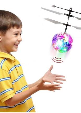 Летающий шар вертолет flying ball с подсветкой и сенсорным упр...