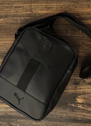 Чоловіча шкіряна сумка-планшетка через плече puma eco барсетка...