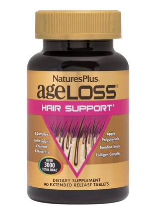 Комплекс для волос AgeLoss, Hair Support, Natures Plus, 90 таб...