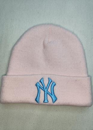 Шапка new york yankees. розовая шапка. рожева шапка .