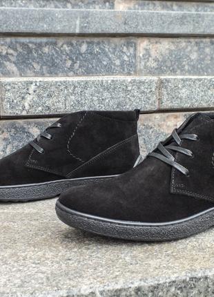 Теплые ботинки черный замш - 41 и 43 размер