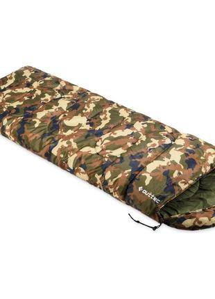 Спальный мешок одеяло outtec с капюшоном камуфляж