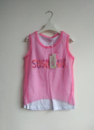 Летняя маечка - футболка на девочку 10-12 лет