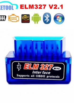 OBD2 ELM327 Bluetooth V2.1 Беспроводной сканер диагностики авто