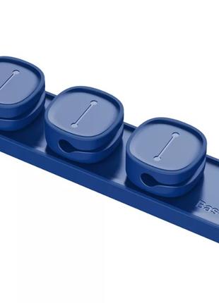 Держатель для проводов Baseus Peas Cable Clip Blue (ACWDJ-03)