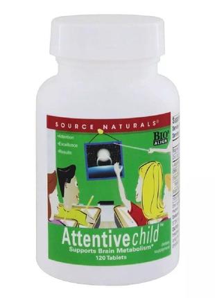 Натуральная добавка Source Naturals Attentive Child, 120 таблеток