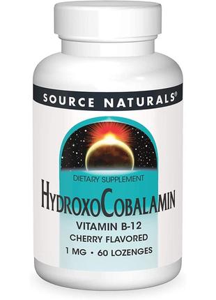 Витамины и минералы Source Naturals Hydroxocobalamin, 60 таблеток