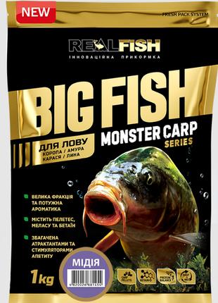 Прикормка RealFish Big Fish карп мидия 1 кг