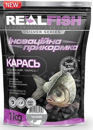 Прикормка RealFish карась чеснок 1 кг